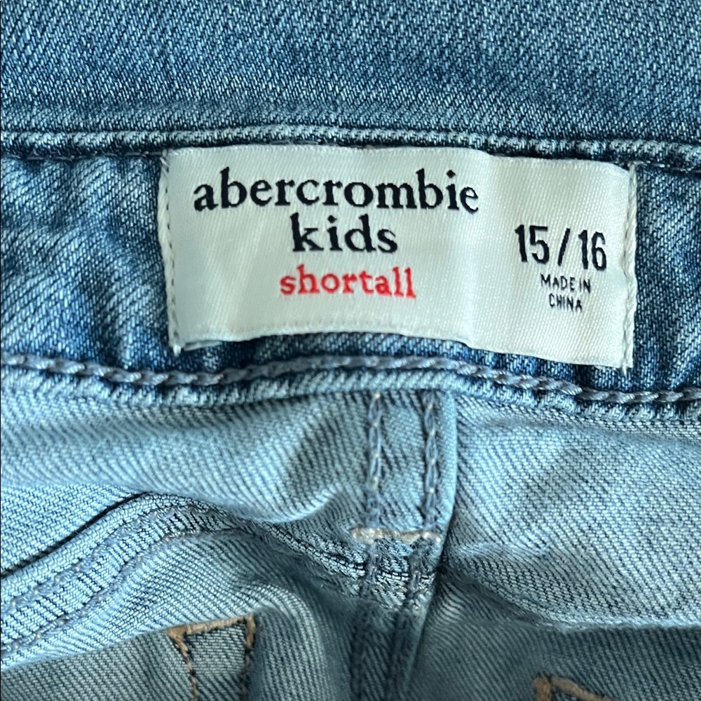 Abercrombie Kids Light Blue Denim Overalls - Picture 6 of 6